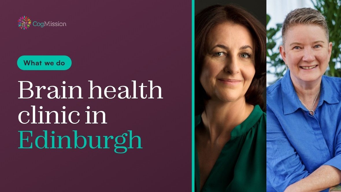 CogMission video tile: Brain health clinic in Edinburgh, with Charmaine Shepherd and Jean Dow