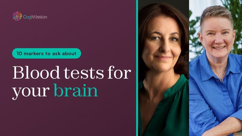CogMission video tile: Blood tests for your brain, with Charmaine Shepherd and Jean Dow